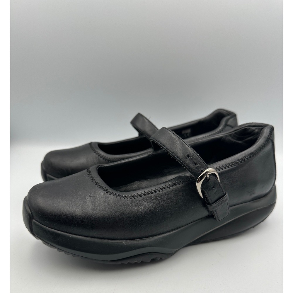 MBT Tunisha Mary Jane Shoes Sz 7 Black Leather Rocker Bottom Toner Walk Platform